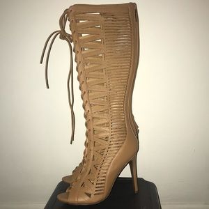 Brown tall heel